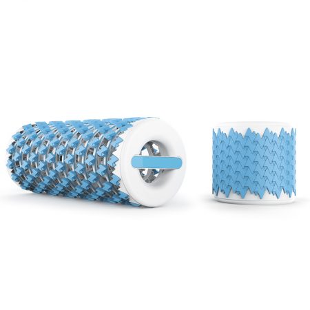 Portable Muscle Relaxer Massage Collapsible Foam Roller Blue - Click Image to Close